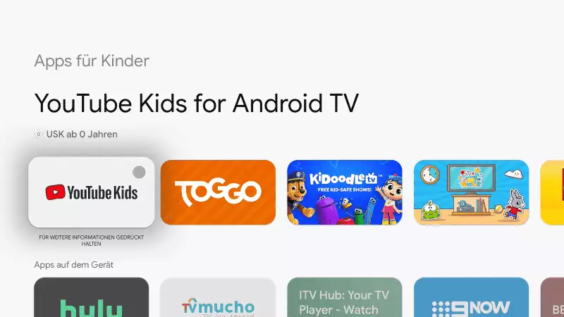 Apps für Kinder Google Chromecast mit Google TV